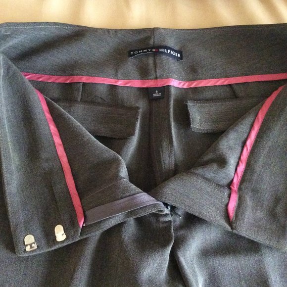 Ladies Tommy Hilfiger | Gray | Herringbone Dress Pants | Sz. 8 | Made in Canada - Picture 4 of 8